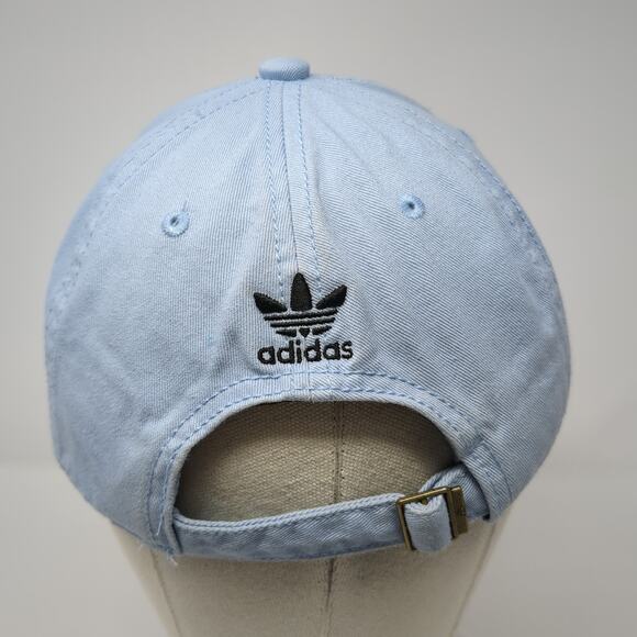 Adidas Slideback Baseball Cap Blue One Size Adjustable Embroidered 3 Stripes - Picture 6 of 9